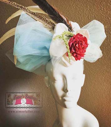 Aqua Fascinator