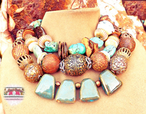 Turquoise Multi Gemstone Statement Necklace