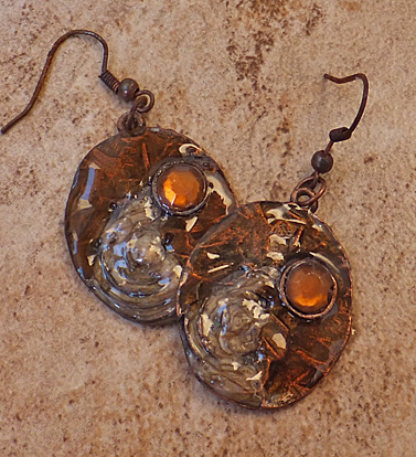 EARRINGS RHINESTONE MIXED METALS