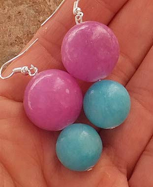 JADE EARRINGS AQUA PURPLE