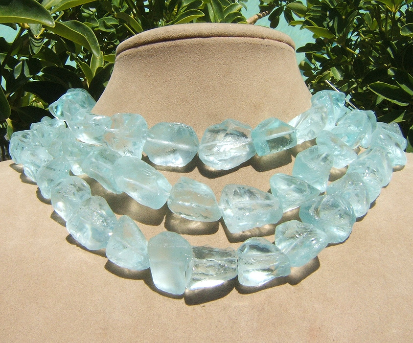 Aqua Quartz Statement Necklace